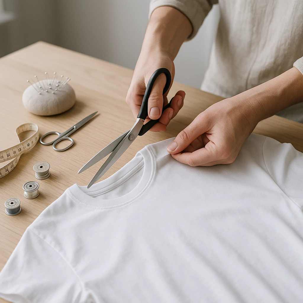 DIY kläder med t-shirt som förvandlas hemma