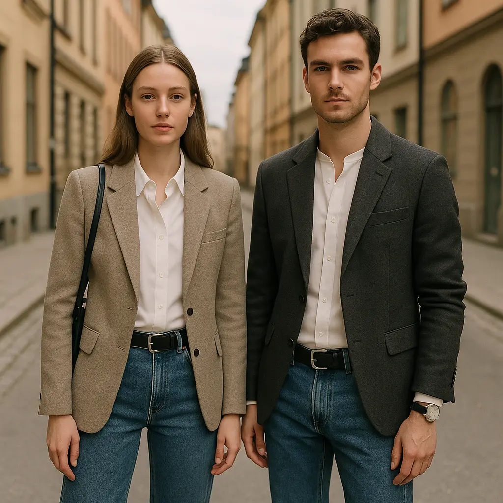 Modern och tidlös skandinavisk stil för kvinnor och män